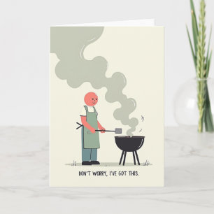 Vaderdagkaart met barbecue-thema kaart