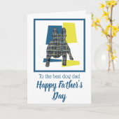 Vaderdagkaart met driekleur Franse Bulldog Kaart (Gele Bloem)