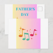 Vaderdagkaart met Muziek Feestdagenkaart (Voorkant / Achterkant)