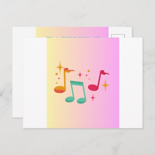 Vaderdagkaart met Muziek Feestdagenkaart (Voorkant / Achterkant)