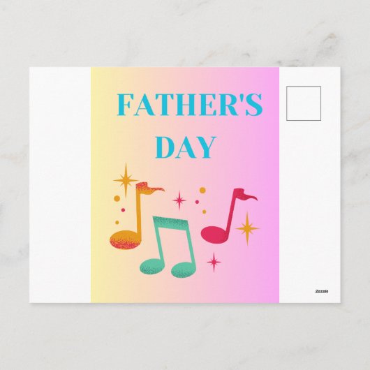 Vaderdagkaart met Muziek Feestdagenkaart (Achterkant)