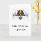 Vaderdagkaart met Viking-thema Kaart (Gele Bloem)
