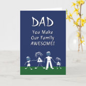 Vaderdagkaart van de familie kaart (Gele Bloem)