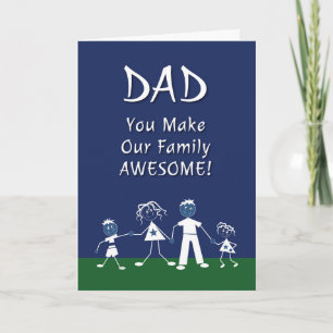Vaderdagkaart van de familie kaart