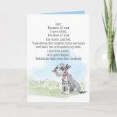 Vaderdagkaart van de hond Schnauzer Kaart (Voorkant)