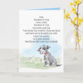 Vaderdagkaart van de hond Schnauzer Kaart (Gele Bloem)