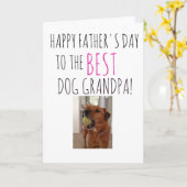 Vaderdagkaart van Dog naar Dog GRANDPA Kaart (Gele Bloem)