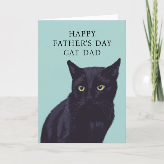 Vaderdagkaart van uw zwarte kat kaart (Voorkant)