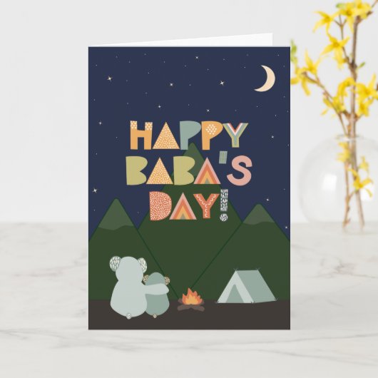 Vaderdagkaart voor Baba Kaart (Gele Bloem)