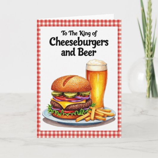 Vaderdagkaart voor de hamburgerminnaar kaart (Voorkant)
