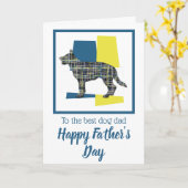 Vaderdagkaart voor Duitse Herdershond TriColour Kaart (Gele Bloem)