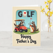 Vaderdagkaart voor golfliefhebbers kaart (Gele Bloem)