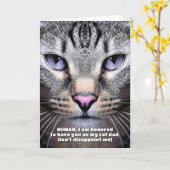 Vaderdagkaart voor kattenvader kaart (Gele Bloem)