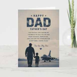 Vaderdagkaart voor militairen feestdagen kaart