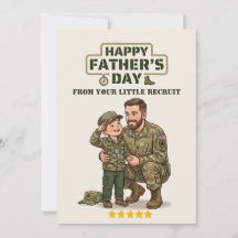 Vaderdagkaart voor militairen - Kleine Rekruut