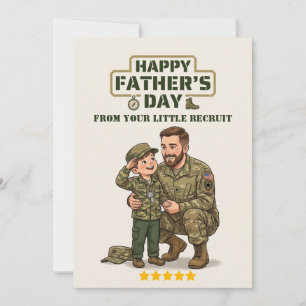 Vaderdagkaart voor militairen - Kleine Rekruut Kaart
