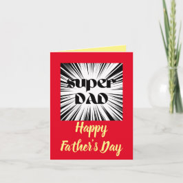 Vaderdagkaart voor papa, superheldthema kaart