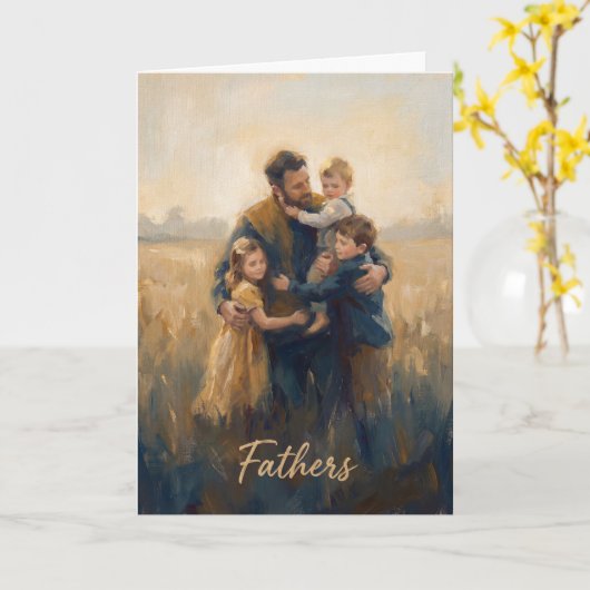 Vaderdagkaart voor papa's liefde kaart (Gele Bloem)