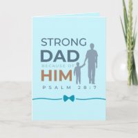 Vaderdagkaart voor vader Psalm 28:7 Sterke vader