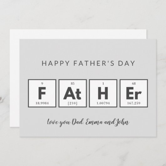 Vaderdagkaarten Cool Fun Bedankkaart (Voorkant / Achterkant)