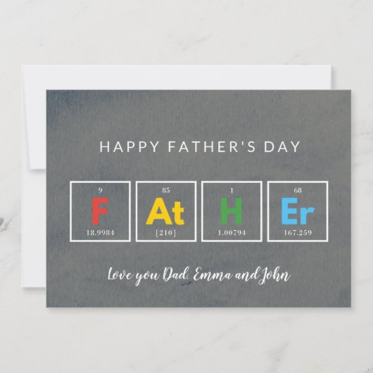 Vaderdagkaarten Cool Kleurig Bedankkaart (Voorkant)