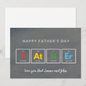 Vaderdagkaarten Cool Kleurig Bedankkaart (Voorkant / Achterkant)