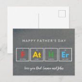 Vaderdagkaarten Cool Kleurig Briefkaart (Voorkant / Achterkant)