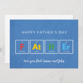 Vaderdagkaarten Koel kleurrijk Bedankkaart (Voorkant / Achterkant)