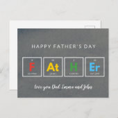 Vaderdagkaarten Koel kleurrijk Briefkaart (Voorkant / Achterkant)