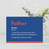 Vaderdagkaarten superhelden Superdad Bedankkaart (Staand voorkant)