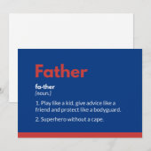 Vaderdagkaarten superhelden Superdad Bedankkaart (Voorkant / Achterkant)