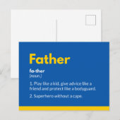 Vaderdagkaarten superhelden Superdad Briefkaart (Voorkant / Achterkant)