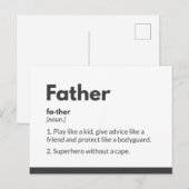 Vaderdagkaarten superhelden Superpapa Briefkaart (Voorkant / Achterkant)
