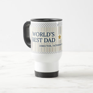 Vaderdagmok - Beste Papa Ter Wereld Navy & Burgund Reisbeker
