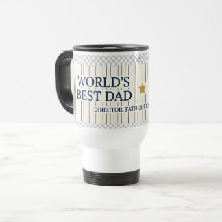 Vaderdagmok - Beste Papa Ter Wereld Navy & Burgund Reisbeker
