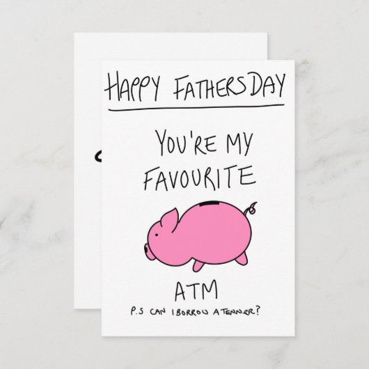 vaderdagskaart RSVP kaartje (Voorkant / Achterkant)