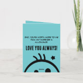 Vaderdagwaardering: een grappige hulde kaart (Achterkant)