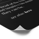 Vaderdefinitie eerste vuist bump (zwart) poster (Hoek)