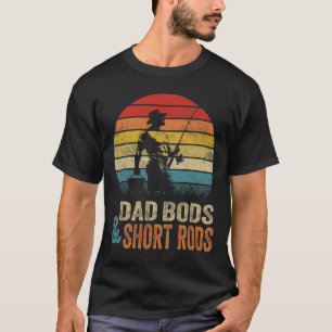 Vaderfiguren En Korte Hengels Retro Vissen Vaderfi T-shirt