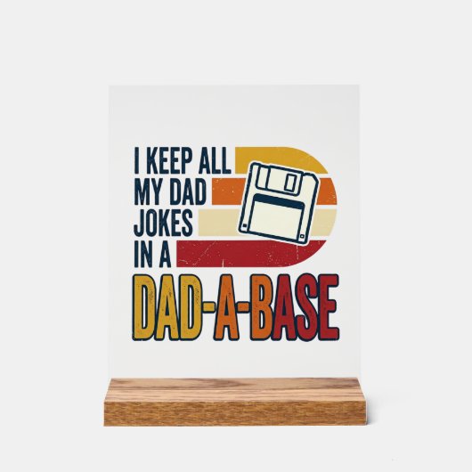Vadergrap Vader-A-Basis Retro Grappige Vader Vecto Acryl Bord (Voorkant)