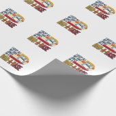 Vadergrap Vader-A-Basis Retro Grappige Vader Vecto Cadeaupapier (Hoek)