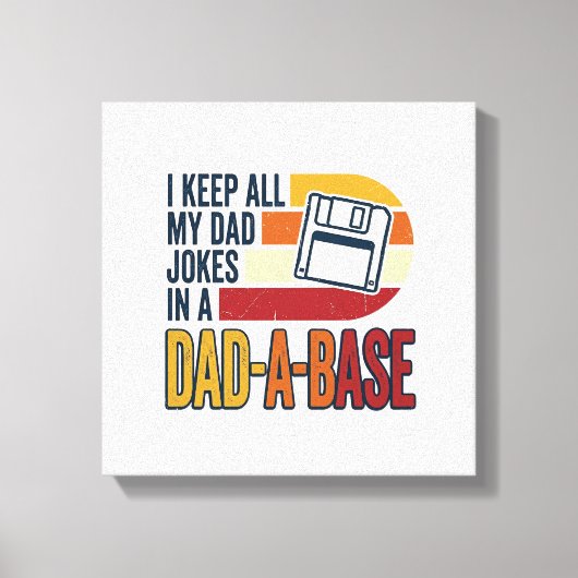 Vadergrap Vader-A-Basis Retro Grappige Vader Vecto Canvas Afdruk (Voorkant)
