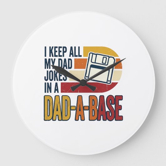 Vadergrap Vader-A-Basis Retro Grappige Vader Vecto Grote Klok (Voorkant)