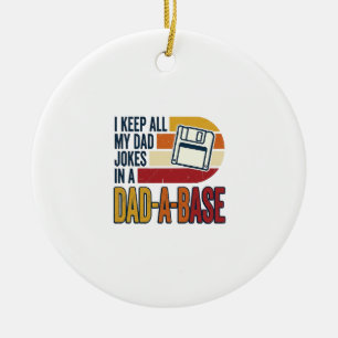 Vadergrap Vader-A-Basis Retro Grappige Vader Vecto Keramisch Ornament