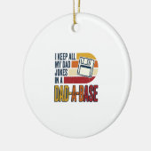 Vadergrap Vader-A-Basis Retro Grappige Vader Vecto Keramisch Ornament (Links)