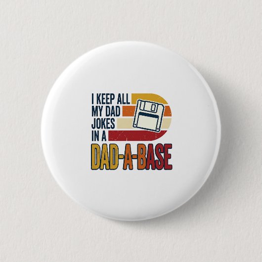 Vadergrap Vader-A-Basis Retro Grappige Vader Vecto Ronde Button 5,7 Cm (Voorkant)