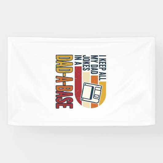 Vadergrap Vader-A-Basis Retro Grappige Vader Vecto Spandoek (Horizontaal)