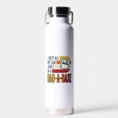 Vadergrap Vader-A-Basis Retro Grappige Vader Vecto Waterfles (Voorkant)