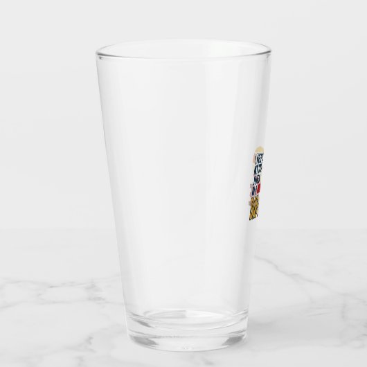 Vadergrap Vader-Basis Retro Grappige Vader Vector Glas (Rechts)