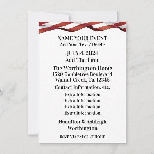 Vaderlandse Uitnodiging (Achterkant)